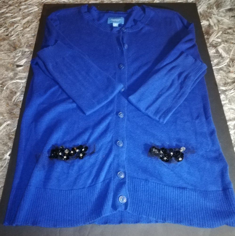 Simply Vera Vera Wang Royal Blue Cardigan